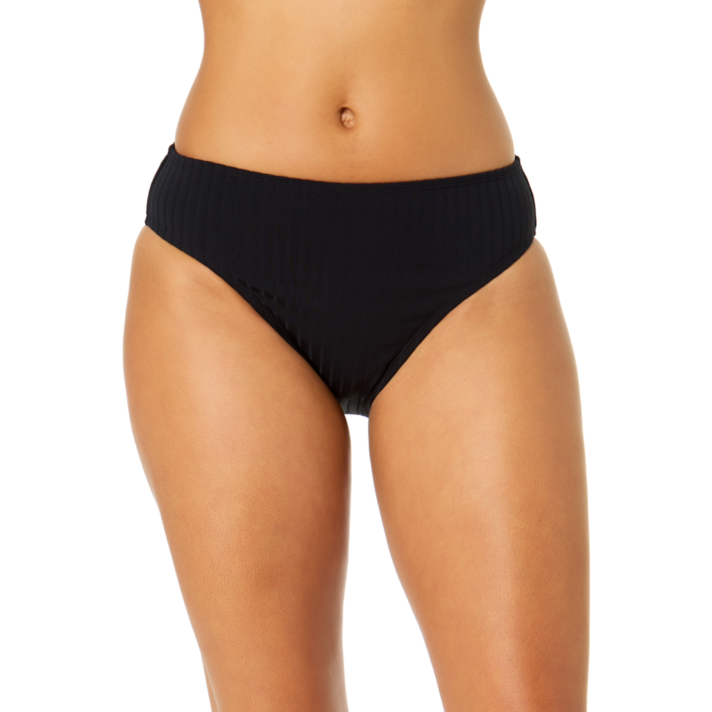 Anne Cole Anne Cole Women's Luna Snap Solid Clean Midrise Swim Bottom