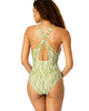 Anne Cole Anne Cole Women's Printed V Neck Cross Back One Piece Swimsuit - 2