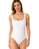 Anne Cole Anne Cole Women's Textured Classic Square Neck One Piece Swimsuit - 1