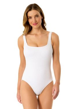 Anne Cole Anne Cole Women's Textured Classic Square Neck One Piece Swimsuit