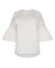 Anne Fontaine Anne Fontaine Women's Piper White Top With Sheer Mesh Sleeves  - 1