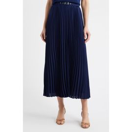 Anne Klein Anne Klein Belted Pleated Midi Skirt