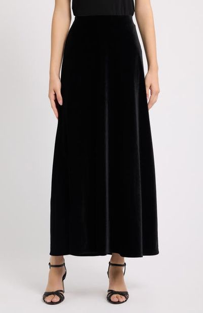 Anne Klein Anne Klein Bias Flared Velvet Maxi Skirt