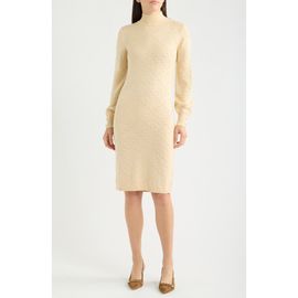 Anne Klein Anne Klein Bobble Diamond Stitch Long Sleeve Sweater Dress