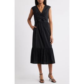 Anne Klein Anne Klein Bow Front Modern Midi Dress