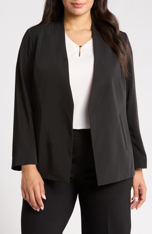 Anne Klein Anne Klein Collarless Gabardine Jacket