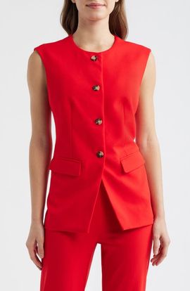 Anne Klein Anne Klein Collarless Vest