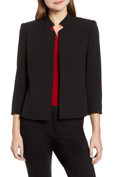 Anne Klein Anne Klein Crepe Open Front Jacket