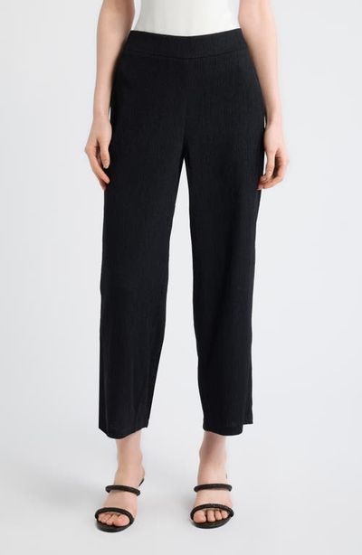 Anne Klein Anne Klein Crinkle Pull-On Ankle Wide Leg Pants