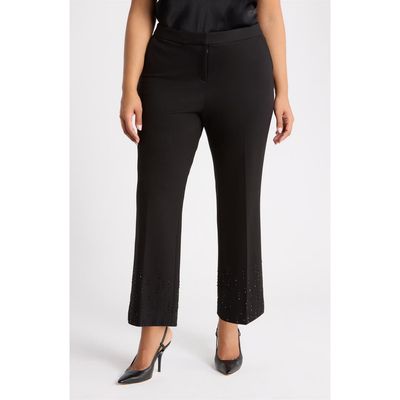 Anne Klein Anne Klein Embellished Ankle Flare Pants