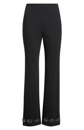 Anne Klein Anne Klein Embellished High Waist Ankle Flare Pants
