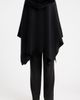 Anne Klein Anne Klein Faux Fur Trim Hooded Sweater Cape - 2