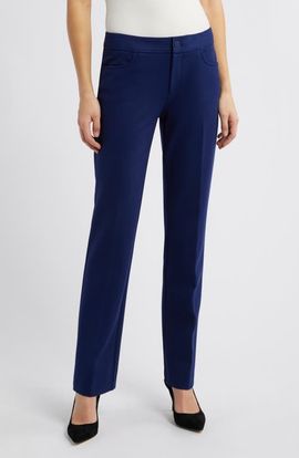 Anne Klein Anne Klein Flat Front Straight Leg Pants