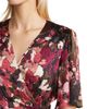 Anne Klein Anne Klein Flora Print Flutter Sleeve Faux Wrap Dress - 4