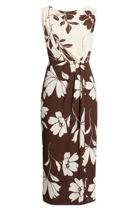 Anne Klein Anne Klein Floral Faux Wrap Maxi Dress