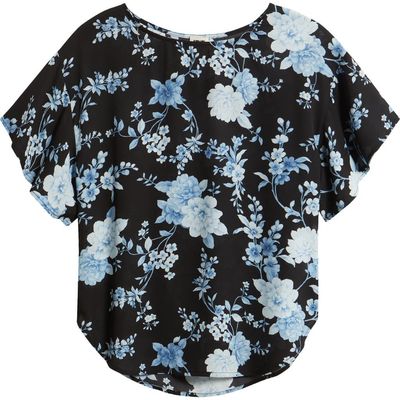 Anne Klein Anne Klein Floral Flutter Sleeve T-Shirt