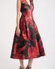 Anne Klein Anne Klein Floral Metallic V-Neck Midi Dress - 3