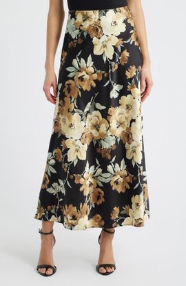 Anne Klein Anne Klein Floral Print Maxi Skirt