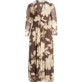 Anne Klein Anne Klein Floral Print Twist Front Long Sleeve Maxi Dress