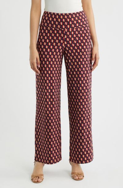 Anne Klein Anne Klein Geo Print Wide Leg Pants