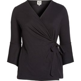 Anne Klein Anne Klein Handkerchief Ruffle Sleeve Wrap Top