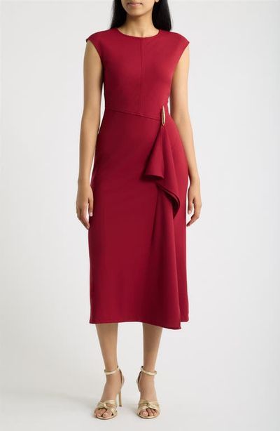 Anne Klein Anne Klein Hardware Accent Midi Dress
