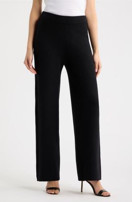 Anne Klein Anne Klein Heat Set Side Stripe Sweater Pants