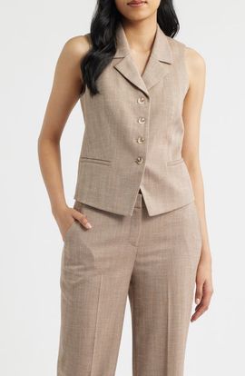 Anne Klein Anne Klein Herringbone Vest