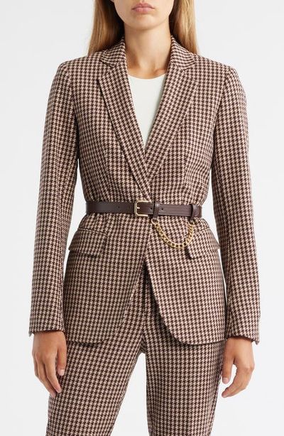 Anne Klein Anne Klein Houndstooth Belted Blazer