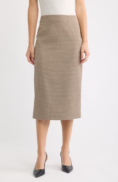Anne Klein Anne Klein Houndstooth Midi Skirt