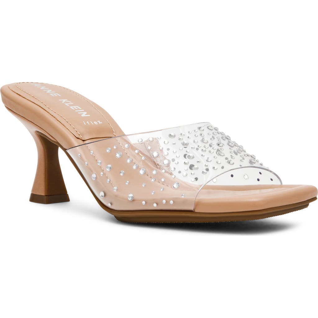 Anne Klein Anne Klein Jerilyn Crystal Embellished Clear Slide Sandal