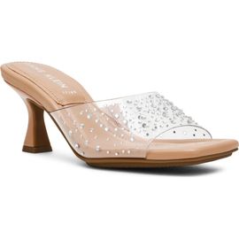 Anne Klein Anne Klein Jerilyn Crystal Embellished Clear Slide Sandal