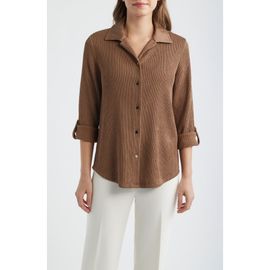 Anne Klein Anne Klein Knit Button-Up Shirt