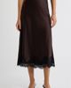 Anne Klein Anne Klein Lace Trim Satin Bias Midi Skirt - 1