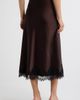 Anne Klein Anne Klein Lace Trim Satin Bias Midi Skirt - 2