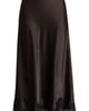 Anne Klein Anne Klein Lace Trim Satin Bias Midi Skirt - 5