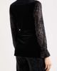 Anne Klein Anne Klein Leo Sequin Sleeve Velvet Wrap Top - 2
