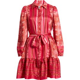 Anne Klein Anne Klein Long Sleeve Belted Minidress