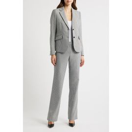 Anne Klein Anne Klein Mini Houndstooth Blazer, Skirt & Pants Set