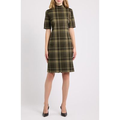 Anne Klein Anne Klein Mock Neck Midi Sheath Dress