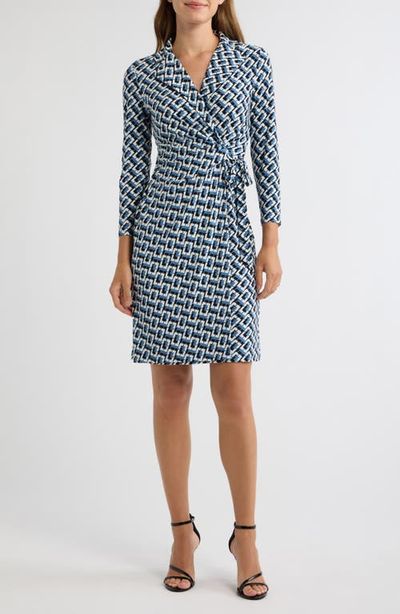 Anne Klein Anne Klein Notch Collar Wrap Dress