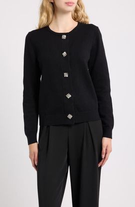 Anne Klein Anne Klein Novelty Button Cardigan