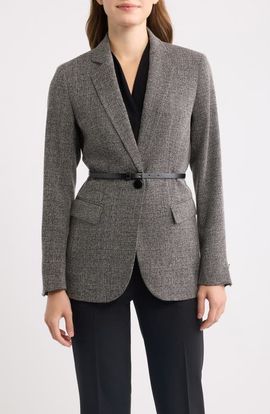 Anne Klein Anne Klein One-Button Belted Blazer