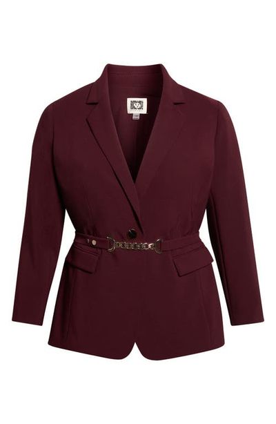 Anne Klein Anne Klein One-Button Notch Collar Blazer