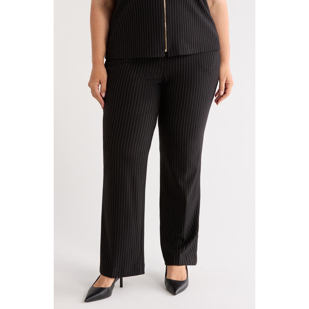 Anne Klein Anne Klein Pinstripe Pull-On Trousers