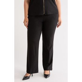 Anne Klein Anne Klein Pinstripe Pull-On Trousers