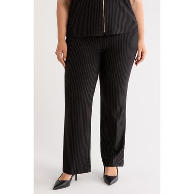 Anne Klein Anne Klein Pinstripe Pull-On Trousers