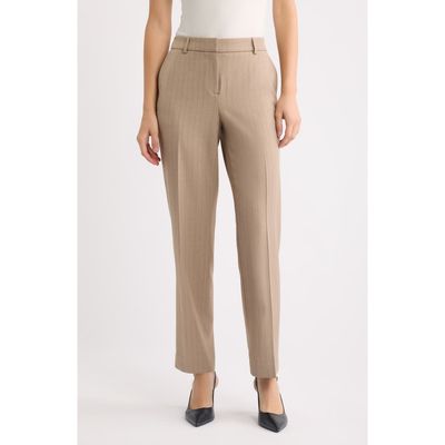 Anne Klein Anne Klein Pinstripe Straight Leg Ankle Pants