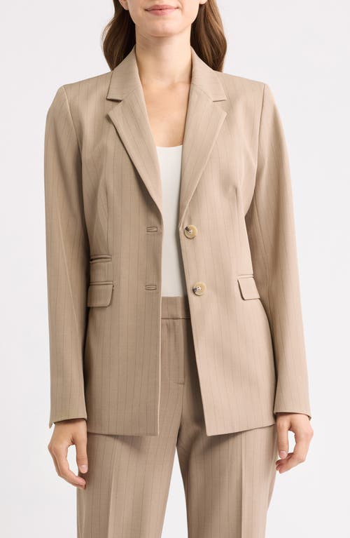 Anne Klein Anne Klein Pinstripe Two-Button Blazer