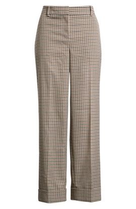 Anne Klein Anne Klein Plaid Cuff Pants
